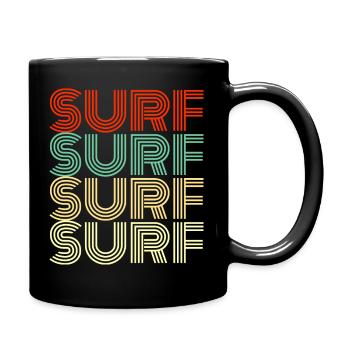 surf surfeur surf rétro vintage - Mug uni - noir - Droite
