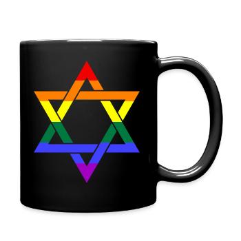 Étoile juive de David Idée cadeau LGBTQ + - Mug uni - noir - Droite