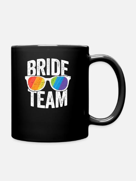 Braut Team Junggesellenabschied SHIRT LGBT Stolz - Tasse einfarbig - Schwarz