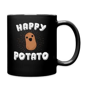 Happy Potato Funny Potato TShirt Vegetable Food - Mug uni - noir - Droite