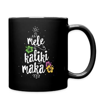 Mele Kalikimaka Christmas Tree TShirt Hawaiian - Full Colour Mug - black - Right