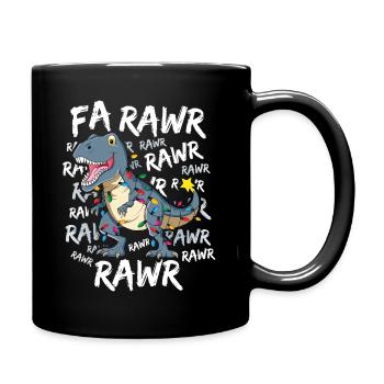 Dinosaurier-Weihnachtst-shirt Fa Rawr Jungen-Kinder - Tasse einfarbig - Schwarz - Rechts
