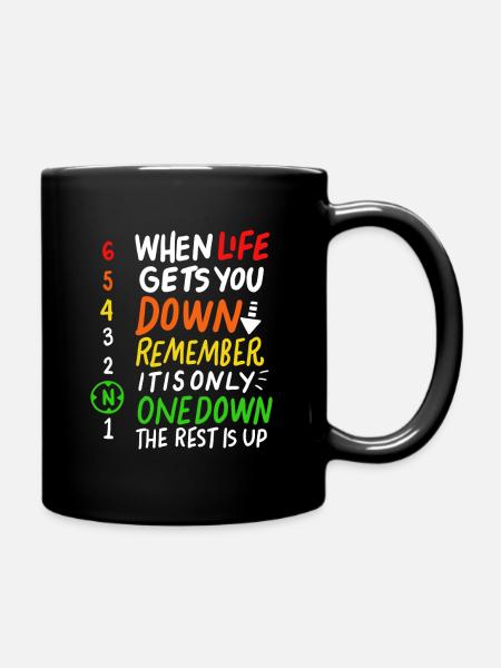 Funny Motorcycle Biker Motorcross Rider Gift - Full Colour Mug - black