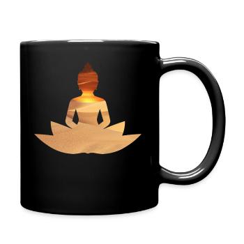 Bouddha au coucher du soleil - Mug uni - noir - Droite