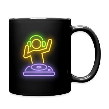 DJ - Tasse einfarbig - Schwarz - Rechts