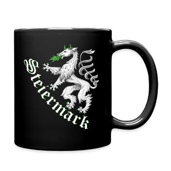 Steiermark T-Shirt - Tasse einfarbig - Schwarz - Rechts