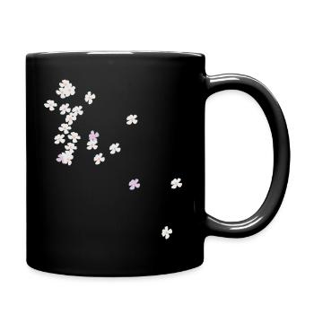 Blume - Tasse einfarbig - Schwarz - Rechts