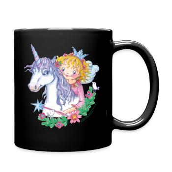 Prinzessin Lillifee Einhorn Rosalie - Tasse einfarbig - Schwarz - Rechts