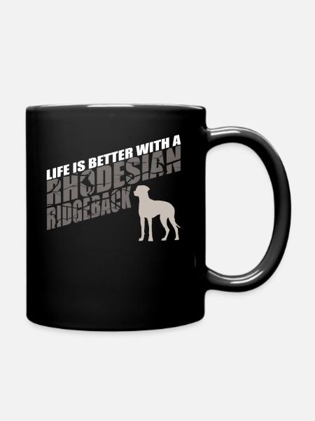 Rhodesian Ridgeback Geschenkidee - Tasse einfarbig - Schwarz