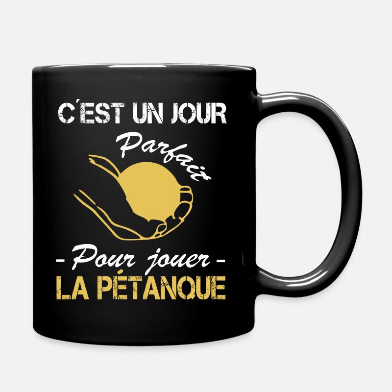 Petanque-Shirt • Ein perfekter Tag • Petanque-Geschenk - Tasse einfarbig - Schwarz