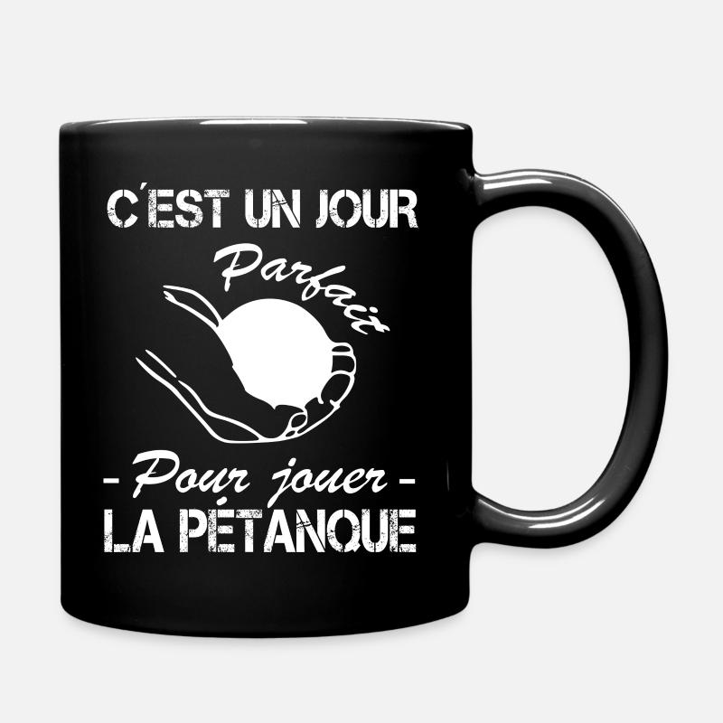 Petanque-Shirt • Ein perfekter Tag • Petanque-Geschenk - Tasse einfarbig - Schwarz