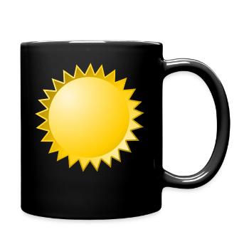 soleil - Mug uni - noir - Droite
