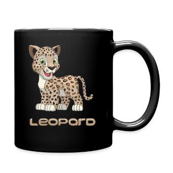 leopard - Full Colour Mug - black - Right