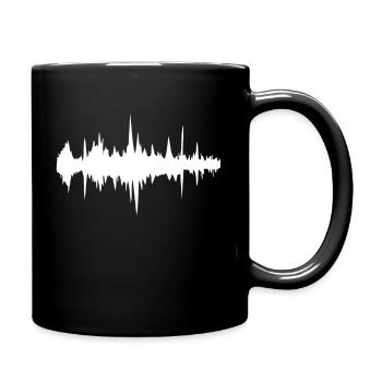 Ton Musik Schallwelle Tontechniker DJ Tonstudio - Tasse einfarbig - Schwarz - Rechts