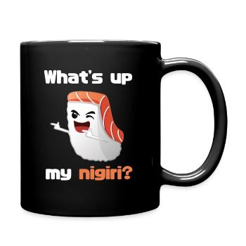 Quoi de neuf mon nigiri? - Impression drôle - Mug uni - noir - Droite