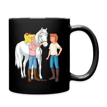 Bibi und Tina mit Sabrina - Tasse einfarbig - Schwarz - Rechts