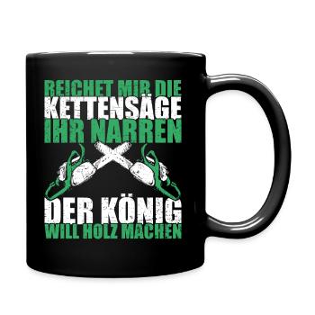 BOIS SCIE TRONÇONNEUSE CADEAU FORÊT DES FRÈRES BOIS - Mug uni - noir - Droite