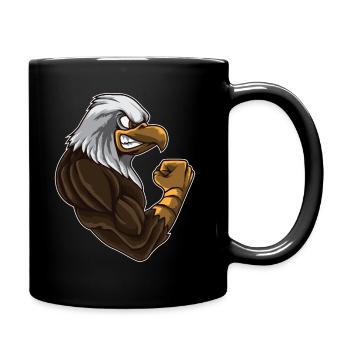 Aigle à la gym | Entraînez-vous le pouvoir des muscles de fitness - Mug uni - noir - Droite