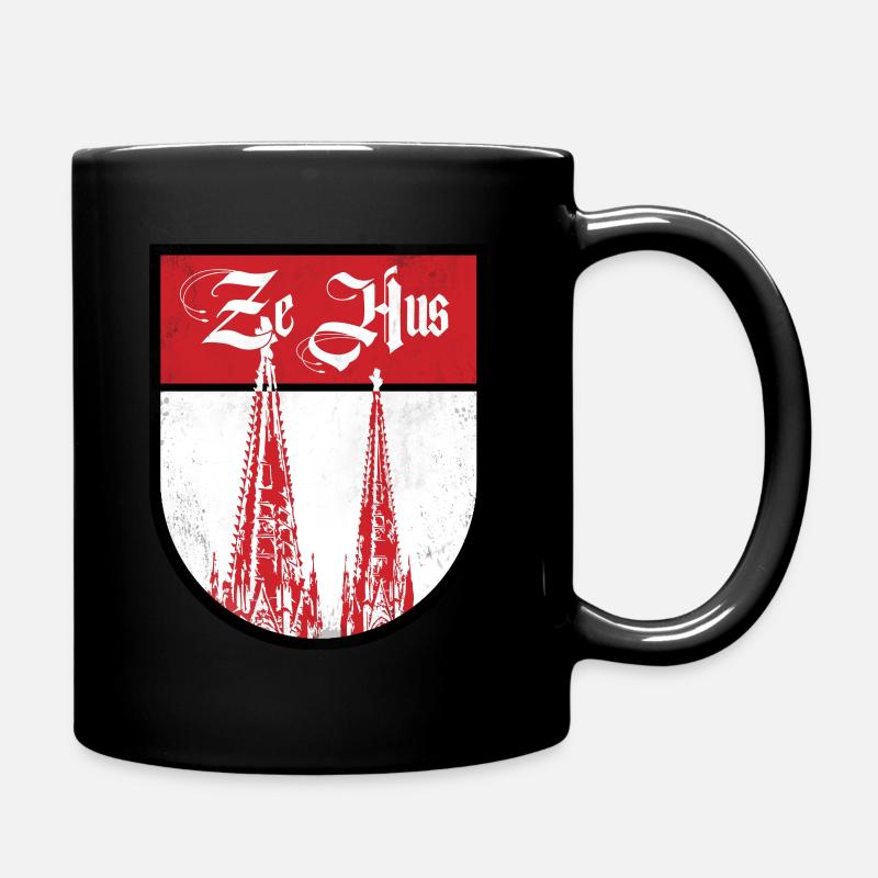 Kölner Dom Heimatstadt - Tasse einfarbig - Schwarz