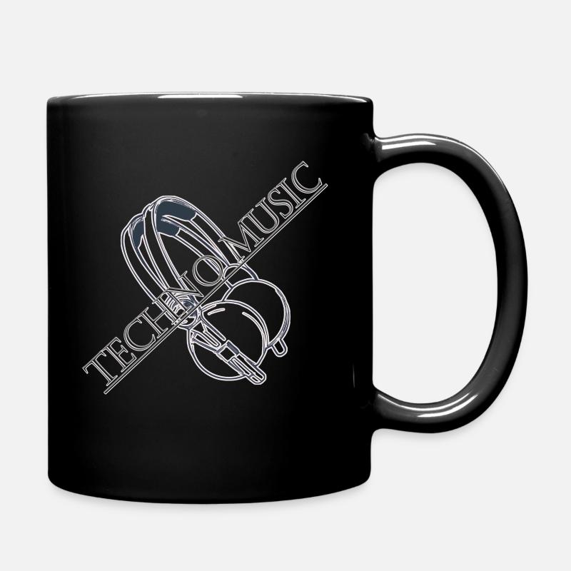 Techno Music - Full Colour Mug - black