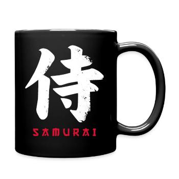 Japan Samurai characters - Full Colour Mug - black - Right