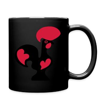 Portugiesische Zeichnung Hahn von Barcelos Portuga - Tasse einfarbig - Schwarz - Rechts