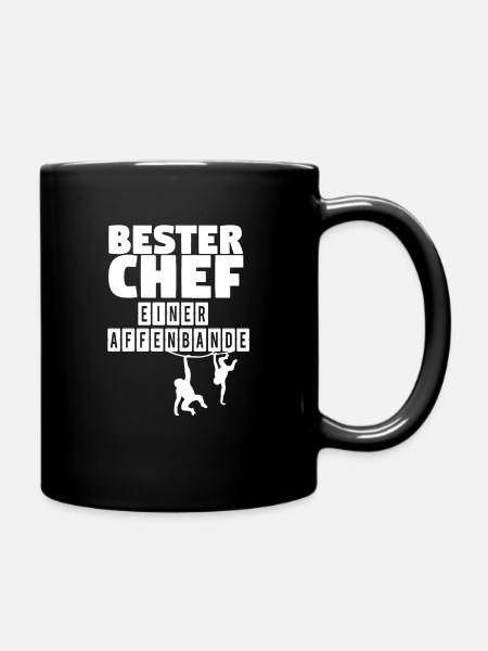 The best boss of a monkey gang - Full Colour Mug - black