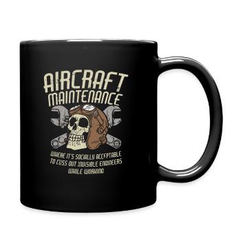 AIRCRAFT MAINTENANCE: Cuss out invisible engineers - Tasse einfarbig - Schwarz - Rechts