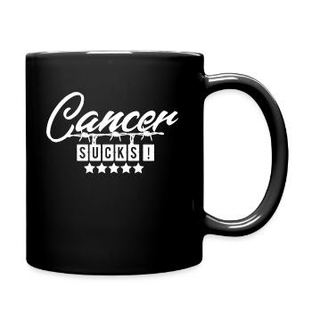 Cancer stinks! Gift against cancer - Full Colour Mug - black - Right