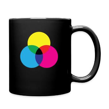 CMYK Cyan Magenta Yellow Colors Art Gift Idea - Full Colour Mug - black - Right