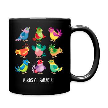 Birds of paradise 2 - Full Colour Mug - black - Right