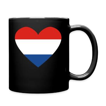 Coeur Pays-Bas Hollande - Mug uni - noir - Droite