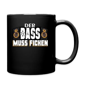 Techno the bass has to fuck - Full Colour Mug - black - Right