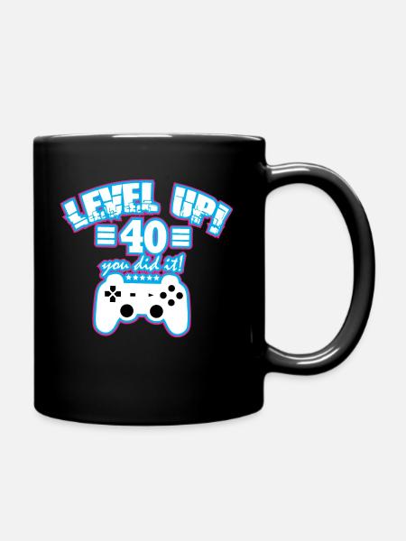 Endlich level 40! 40. Geburtstag - Tasse einfarbig - Schwarz
