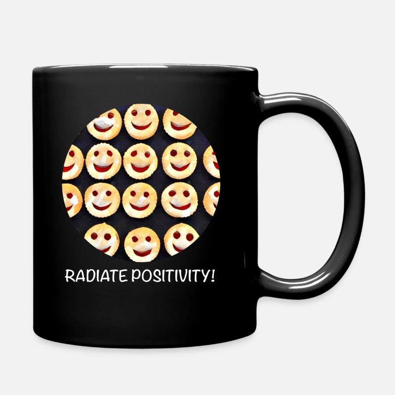 Radiating positivity - Full Colour Mug - black