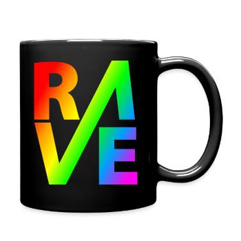 Rave Regenbogen Lgbt - Tasse einfarbig - Schwarz - Rechts