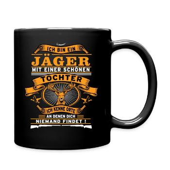 Chasseurs belle fille - Mug uni - noir - Droite