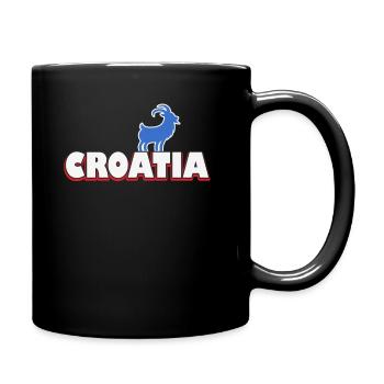 Croatia font with goat - Full Colour Mug - black - Right