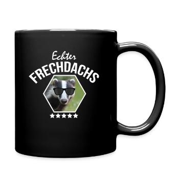 Ein echter Frechdachs! - Tasse einfarbig - Schwarz - Rechts