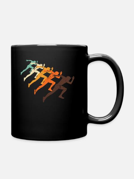 Retro Sprint Runner Athlete Athlétisme Athlétisme - Mug uni - noir