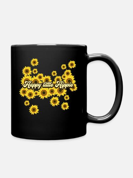 Happy little hippie - Full Colour Mug - black