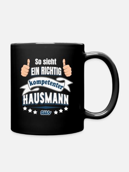 Kompetenter Hausmann Geschenk - Tasse einfarbig - Schwarz