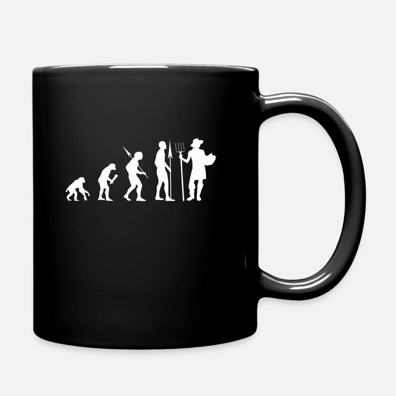 Gartenarbeit Evolution Gärtner Geschenk - Tasse einfarbig - Schwarz