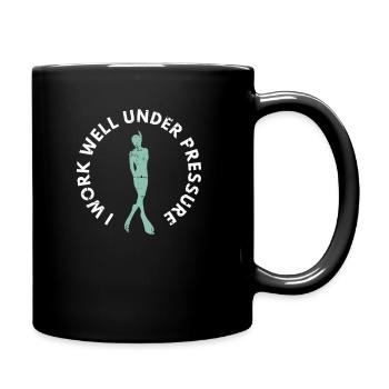 Scuba Diving Apnoe Tauchen Taucher Meer Schnorchel - Tasse einfarbig - Schwarz - Rechts