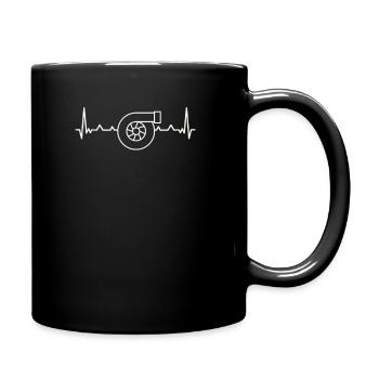 Car tuning heartbeat Turbo Motorsport - Full Colour Mug - black - Right
