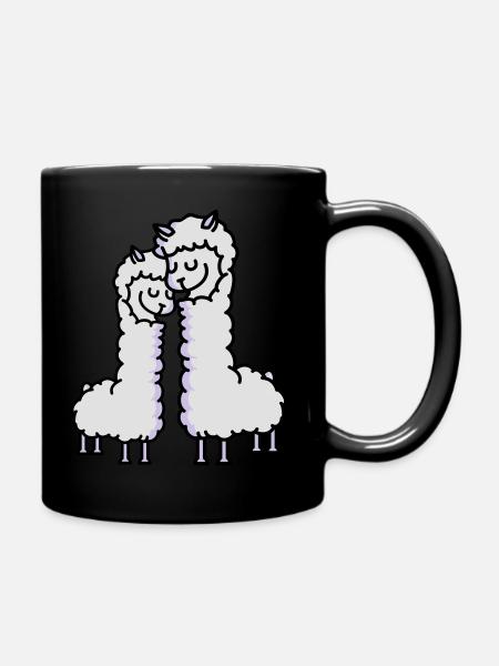 Lama Love - Tasse einfarbig - Schwarz