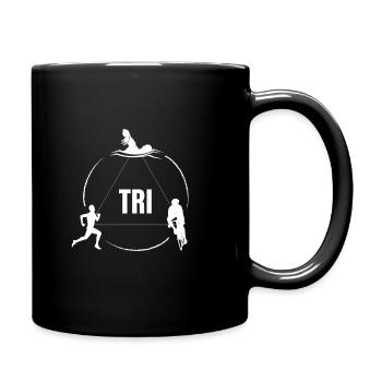 Triathlon Tri Gift - Full Colour Mug - black - Right