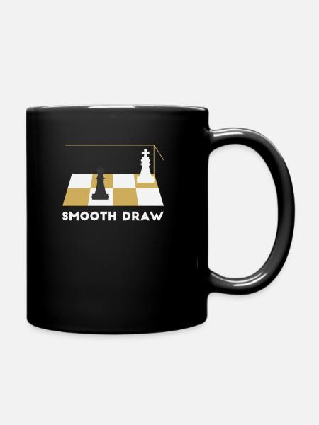 Smooth Draw Schachzug Schachspieler Schach - Tasse einfarbig - Schwarz