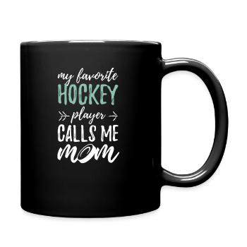 Hockey Mom Mutter Eishockey Spieler Coach - Tasse einfarbig - Schwarz - Rechts
