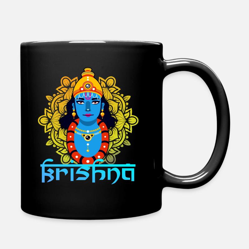 Krishna Mandala Hinduismus Geschenk - Tasse einfarbig - Schwarz